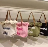 Summer Vibes Canvas Bags ~ Black