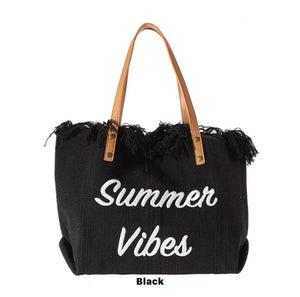 Summer Vibes Canvas Bags ~ Black