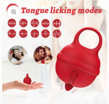 Bell Shape Tongue Licking Stimulator Sex Toy with 10 Licking Modes