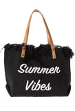 Summer Vibes Canvas Bags ~ Black