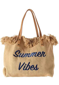 Summer Vibes Canvas Bags ~ Khaki