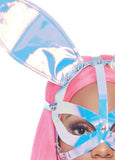 Holographic Bunny Ear Mask